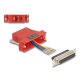 Delock D-Sub 25-tűs anya   RJ12 anya összekötő adapter piros (67099)