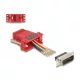 Delock D-Sub 15-tűs dugó   RJ45 anya összekötő adapter piros (67109)