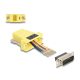Delock D-Sub 15-tűs dugó   RJ45 anya összekötő adapter sárga (67110)