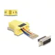 Delock D-Sub 15-tűs dugó   RJ45 anya összekötő adapter sárga (67110)