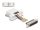 Delock D-Sub 25-tűs dugó   RJ45 anya összekötő adapter fehér (67114)