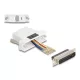 Delock D-Sub 25-tűs dugó   RJ45 anya összekötő adapter fehér (67114)