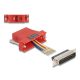 Delock D-Sub 25-tűs dugó   RJ45 anya összekötő adapter piros (67115)