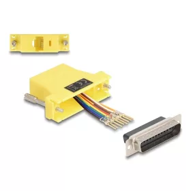   Delock D-Sub 25-tűs dugó   RJ45 anya összekötő adapter sárga (67116)
