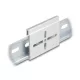 Delock Alumínium beépítő csipesz DIN sínhez 60,0 x 47,8 mm ezüst színű