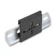 Delock Alumínium beépítő csipesz DIN sínhez 60,0 x 47,8 mm ezüst fekete