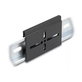   Delock Alumínium beépítő csipesz DIN sínhez 70,0 x 47,8 mm ezüst fekete