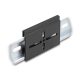 Delock Alumínium beépítő csipesz DIN sínhez 70,0 x 47,8 mm ezüst fekete