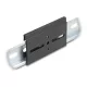 Delock Alumínium beépítő csipesz DIN sínhez 80,0 x 47,8 mm ezüst fekete