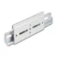 Delock Alumínium beépítő csipesz DIN sínhez 100,0 x 47,8 mm ezüst színű