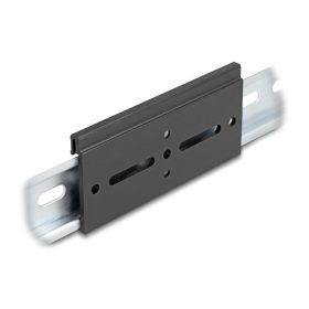   Delock Alumínium beépítő csipesz DIN sínhez 100,0 x 47,8 mm ezüst fekete