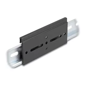   Delock Alumínium beépítő csipesz DIN sínhez 100,0 x 47,8 mm ezüst fekete