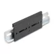 Delock Alumínium beépítő csipesz DIN sínhez 100,0 x 47,8 mm ezüst fekete