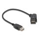 Delock USB 2.0 A-típusú panel tartó anya 45 -ban hajlított   A-típusú anya 30 cm kábellel fekete (67152)