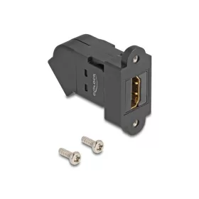   Delock HDMI panel tartó anya - HDMI anya 45 -ban hajlított 8K 60 Hz fekete (67156)