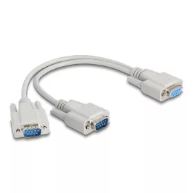   Delock Y kábeles adapter D-Sub9 1 x anya - 2 x apa csavarokkal 30 cm