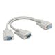 Delock Y kábeles adapter D-Sub9 1 x anya - 2 x apa csavarokkal 30 cm