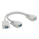 Delock Y kábeles adapter D-Sub9 1 x anya - 2 x apa csavarokkal 30 cm