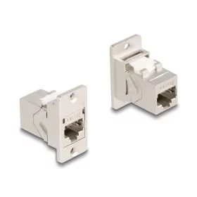   Delock Panel tartó RJ45 Keystone modul kapcsoló anya - anya Cat.6A fém kúpos (67163)