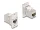 Delock Panel tartó RJ45 Keystone modul kapcsoló anya - anya Cat.6A fém kúpos (67163)