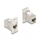 Delock Panel tartó RJ45 Keystone modul kapcsoló anya - anya Cat.6A fém kúpos (67163)