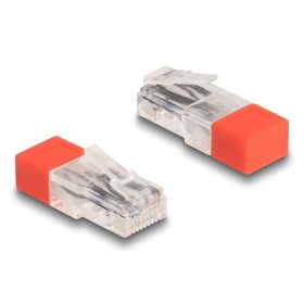 Delock RJ45 apa lezáró rezisztorral 120 Ohm piros (67186)