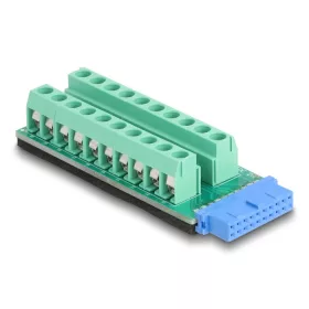   Delock USB csatlakozósorral ellátott hüvely - Csatlakozóblokkos adapter 20 tűs (67191)