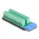 Delock USB csatlakozósorral ellátott hüvely - Csatlakozóblokkos adapter 20 tűs (67191)
