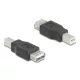 Delock USB 2.0 adapter B-típusú USB apa   A-típusú USB anya (67199)
