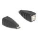 Delock USB 2.0 adapter Micro-B-típusú USB apa - USB B-típusú anya (67201)
