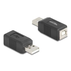  Delock USB 2.0 adapter A-típusú USB apa   B-típusú USB anya (67202)