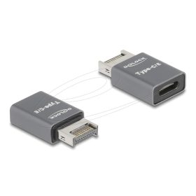   Delock Adapter USB 10 Gbps E-típusú A apa -USB Type-C  anya fém (67234)
