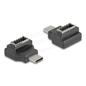   Delock Adapter USB 10 Gbps USB Type-C  csatlakozó   E-típusú A kulcs csatlakozó, fekete színű (67235)