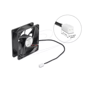 Delock Axiális ventilátor 5 V DC, 80 x 80 x 25 mm fekete