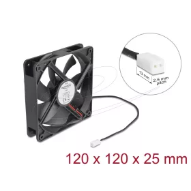 Delock Axiális ventilátor 5 V DC, 120 x 120 x 25 mm fekete