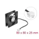Delock Axiális ventilátor 24 V DC, 80 x 80 x 25 mm fekete