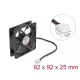 Delock Axiális ventilátor 24 V DC, 92 x 92 x 25 mm fekete
