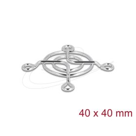 Delock Szellőző rács 40 x 40 mm ezüst