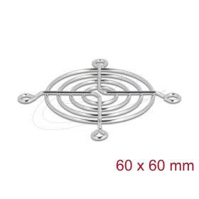 Delock Szellőző rács 60 x 60 mm ezüst
