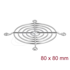 Delock Szellőző rács 80 x 80 mm ezüst