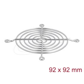 Delock Szellőző rács 92 x 92 mm ezüst