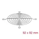 Delock Szellőző rács 92 x 92 mm ezüst