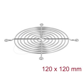 Delock Szellőző rács 120 x 120 mm ezüst