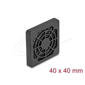 Delock Ventilátor rács porszűrővel 40 x 40 mm fekete