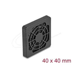Delock Ventilátor rács porszűrővel 40 x 40 mm fekete