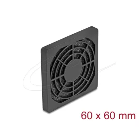 Delock Ventilátor rács porszűrővel 60 x 60 mm fekete