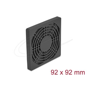 Delock Ventilátor rács porszűrővel 92 x 92 mm fekete