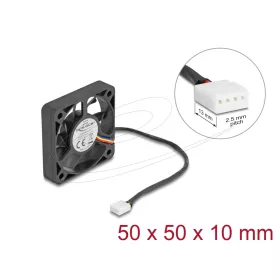 Delock Axiális ventilátor 12 V DC, 50 x 50 x 10 mm fekete
