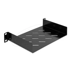   Delock 10 -os polc 1U szellőzőnyílásokkal, legfeljebb 150 mm mély hálózati szekrényhez, max. 25 kg teherbírással