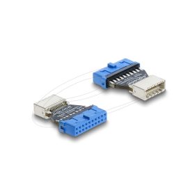   Delock Adapter USB 5 Gbps 20 tűs csatlakozó aljzat   USB 5 Gbps E típusú B kulcsos aljzat